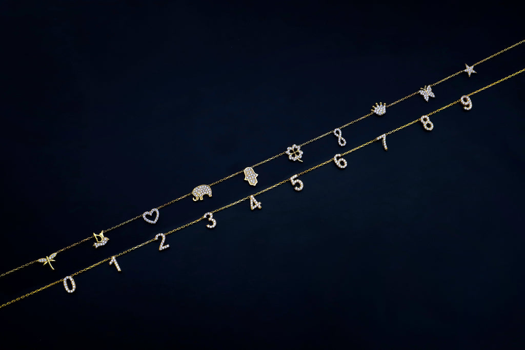 Elysian Love Knot Chain - Sparkling CZ Diamond Initial Charm