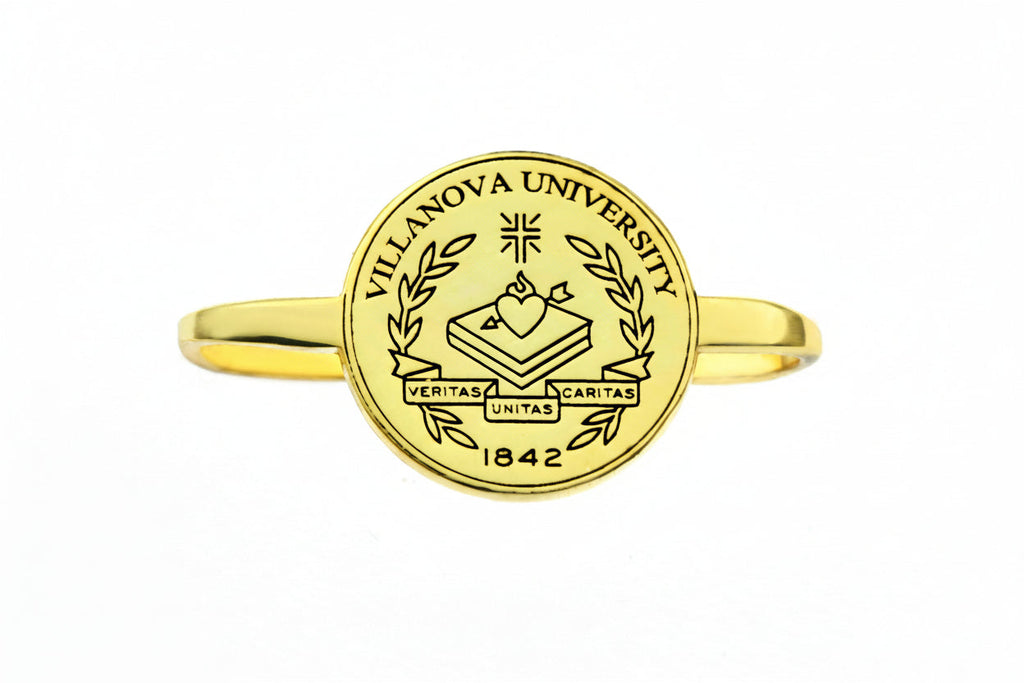 Sterling Silver College Graduation Rings: Elegant Tiny Logo Jewelry for Proud Alumni