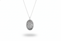 Actual Fingerprint and  Handwriting Necklace - Sterling Silver Memorial Jewelry