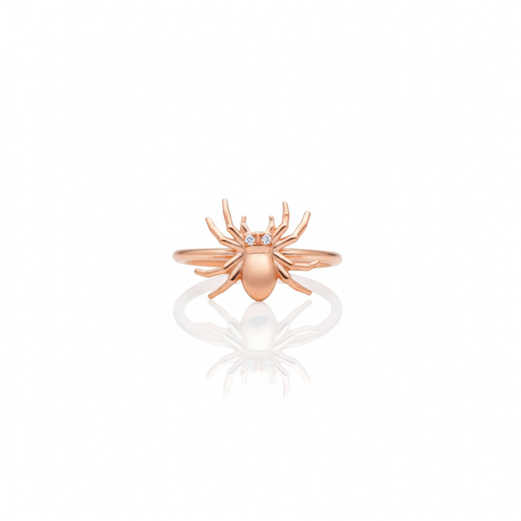 Mystic Aura Spider Ring in 925 Sterling Silver