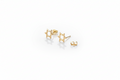 Star of David Earrings in 925 Sterling Silver and Gold