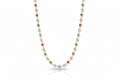 Gemstone Baguette Necklace - Multicolor Charm Jewelry