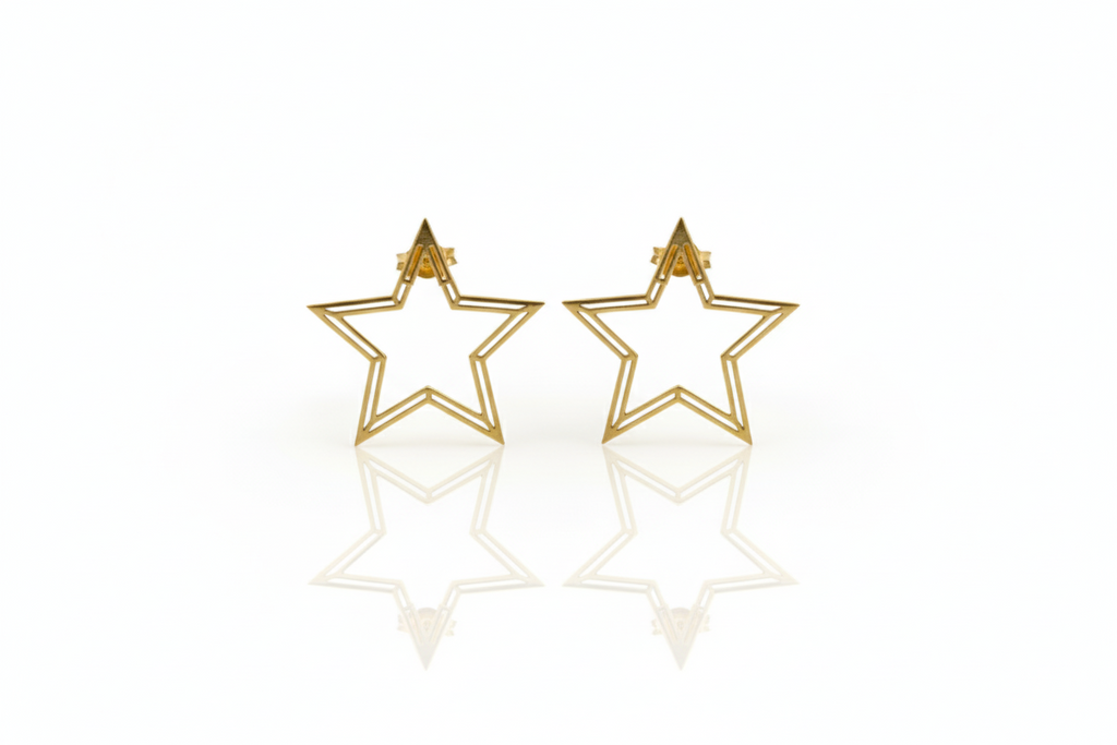 Starry Elegance Ear Jacket Earrings - Dazzling Sterling Silver Design