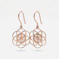 Dangle Sacred Geometry Earrings in 925 Sterling Silver