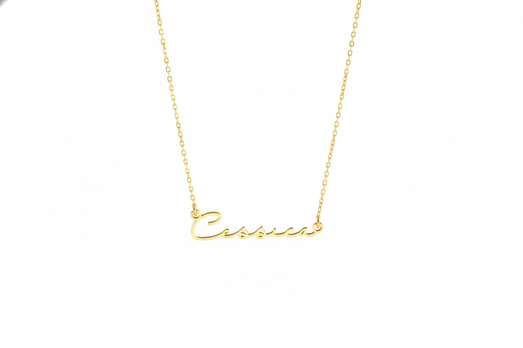 Solid Gold Personalized Name Necklace