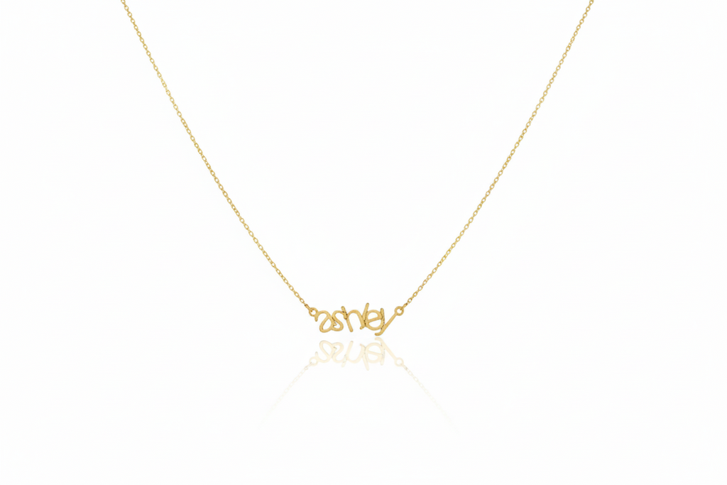 14K Gold Name Necklace - Personalized Initial Jewelry