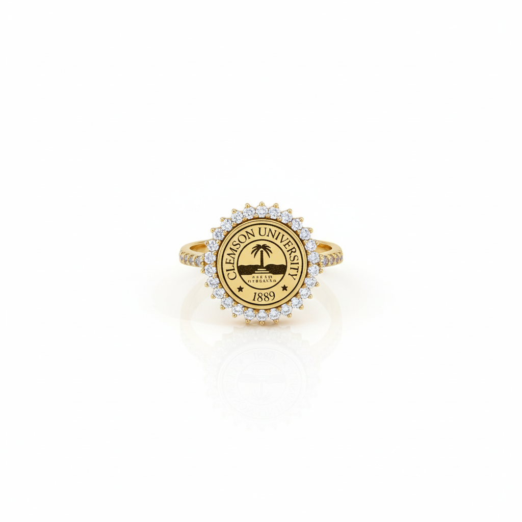 University Rings with Sparkling CZ Diamonds
