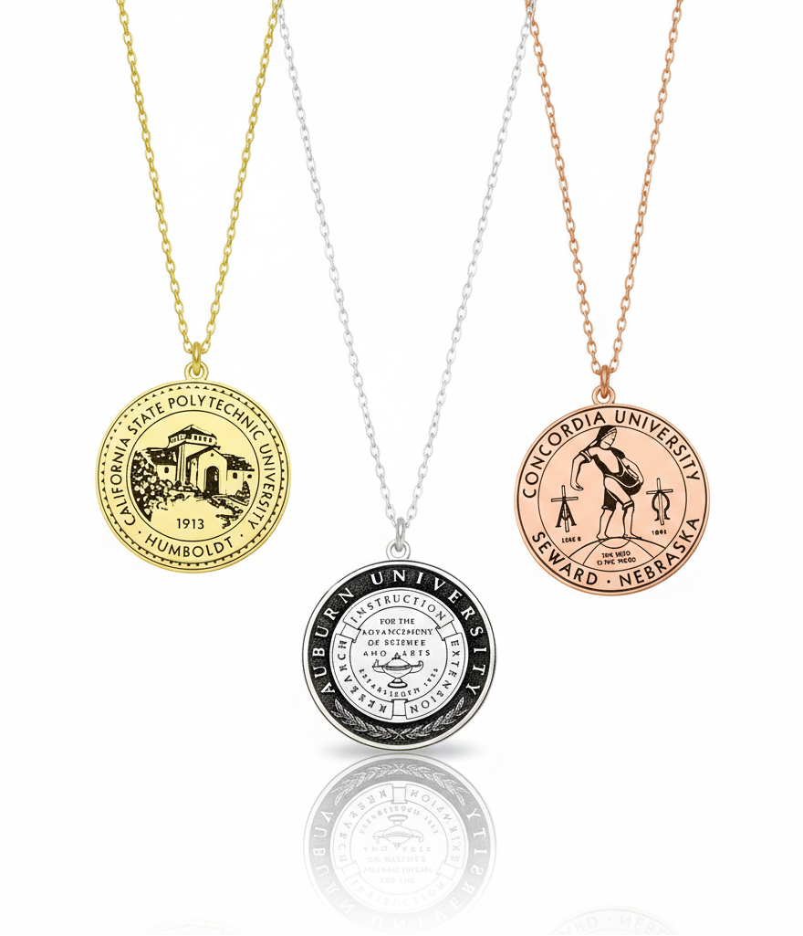 Custom Graduation Logo Necklace - Celebrate Your Achievement with a Personalized Touch