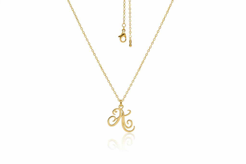 Dainty Initial Necklace by SilverGoldandRose