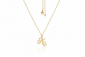 Dainty Initial Necklace by SilverGoldandRose