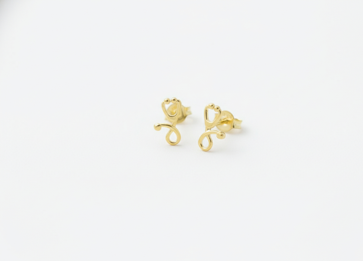 Stethoscope Stud Earrings | Dainty Medical Jewelry | Perfect Gift for Nurses & Paramedics