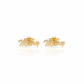 Personalized Silver Name Stud Earrings