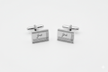 Your Actual Handwriting Engraved Cufflinks in 925 Sterling Silver