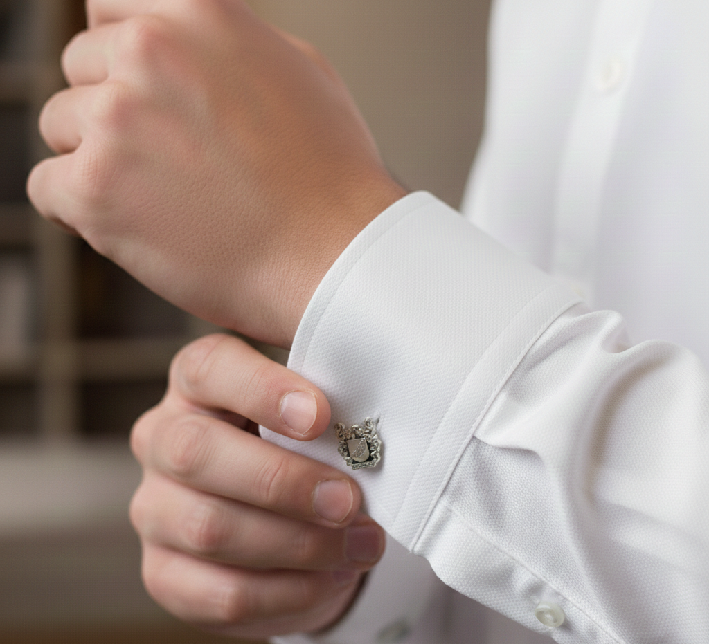 Personalized Crest Cufflinks - Family Heritage Jewelry