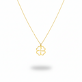 Lucky Four Leaf Clover Necklace in 925 Sterling Silver