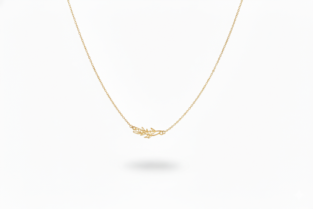 Personalized Sideways Birth Flower Necklace in 925 Sterling Silver