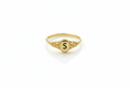 Vintage Design Custom Initial Pinky Ring in 925 Sterling Silver