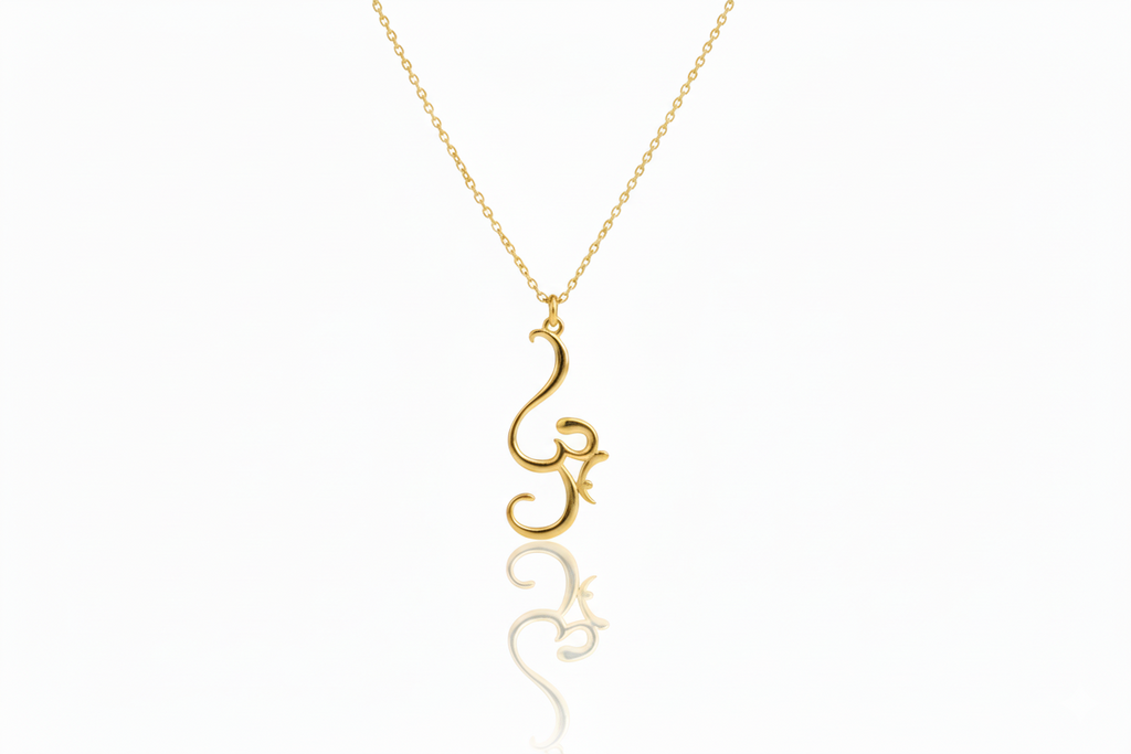 Sterling Silver Yoga Symbol Necklace