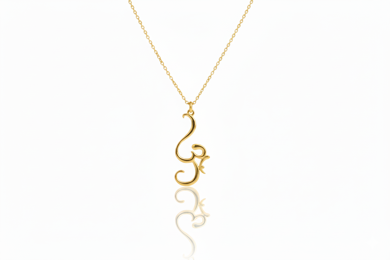 Sterling Silver Yoga Symbol Necklace