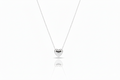 Bubble Heart Charm 3D Moveable Necklace in 925 Sterling Silver