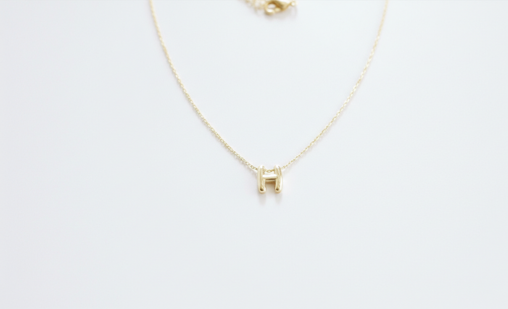 Custom Puff Letter Necklace - Unique 3D Balloon Pendant in 925 Sterling Silver