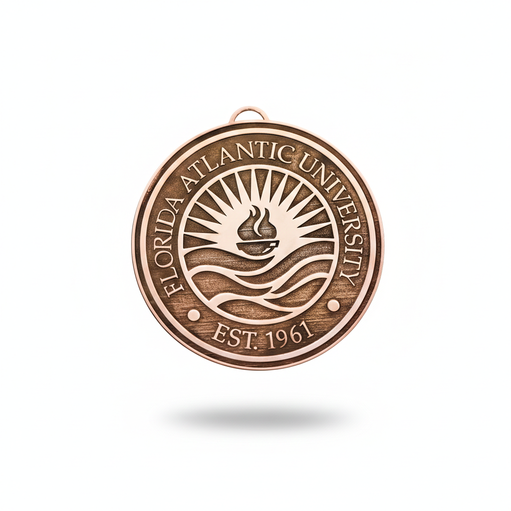 Engraved College Logo Medal - 925 Sterling Silver Graduation Gift for Proud Graduates