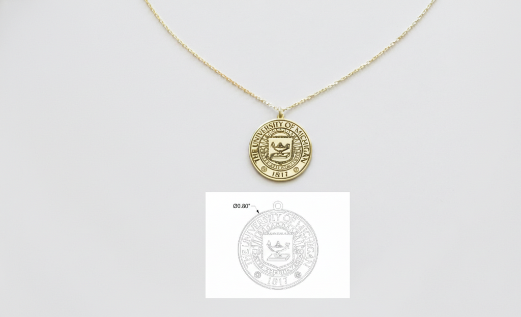 Custom Graduation Logo Necklace - Celebrate Your Achievement with a Personalized Touch