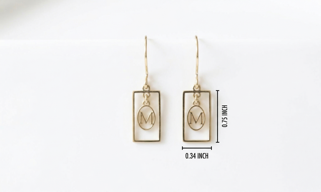 SilverGoldandRose Personalized Dangle Earrings
