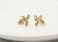 Hummingbird Earrings - Elegant Golden Bird Jewelry, Symbol of Love & Beauty, Perfect Gift for Animal Lovers in Gold, Silver & Rose