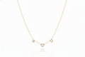 Dainty Initial Pave Necklace with Diamond Heart
