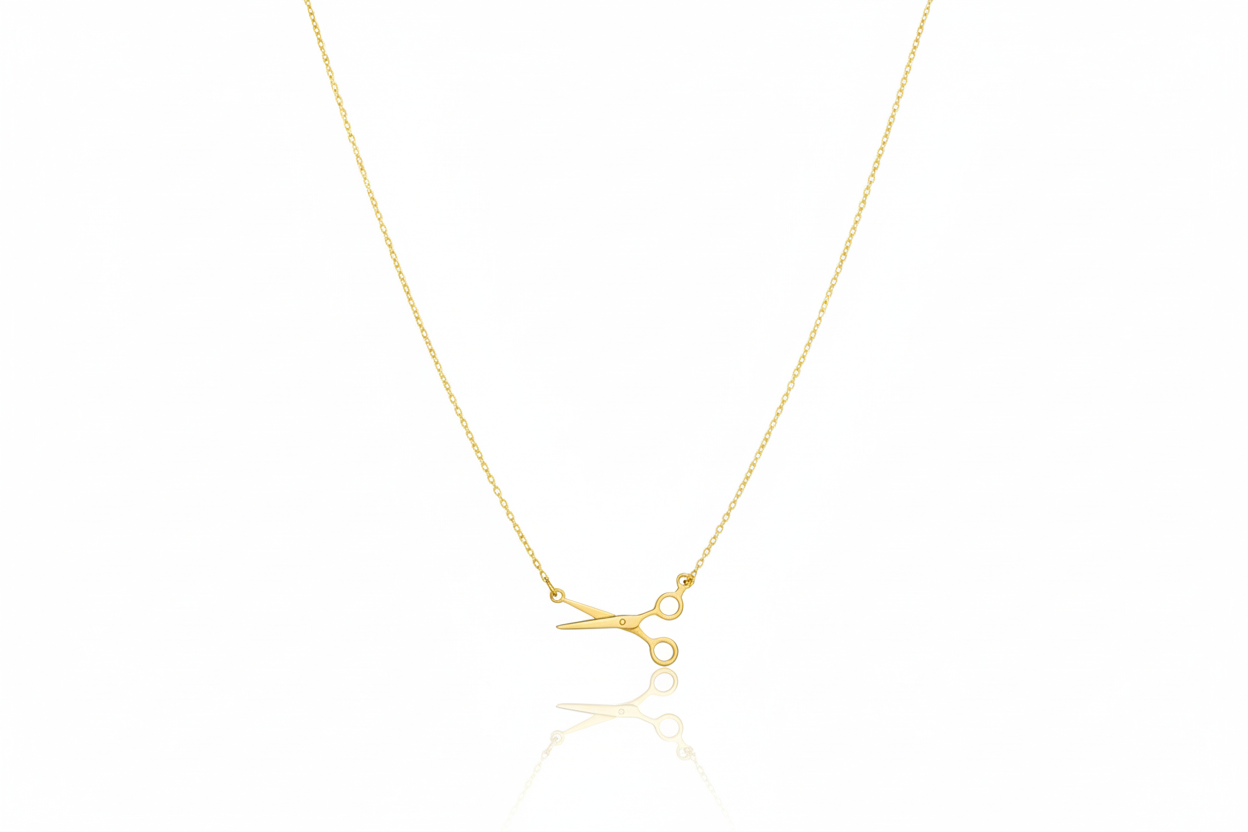 Tiny Lesbian Jewelry - Scissors Necklace in Silver, Gold, and Rose