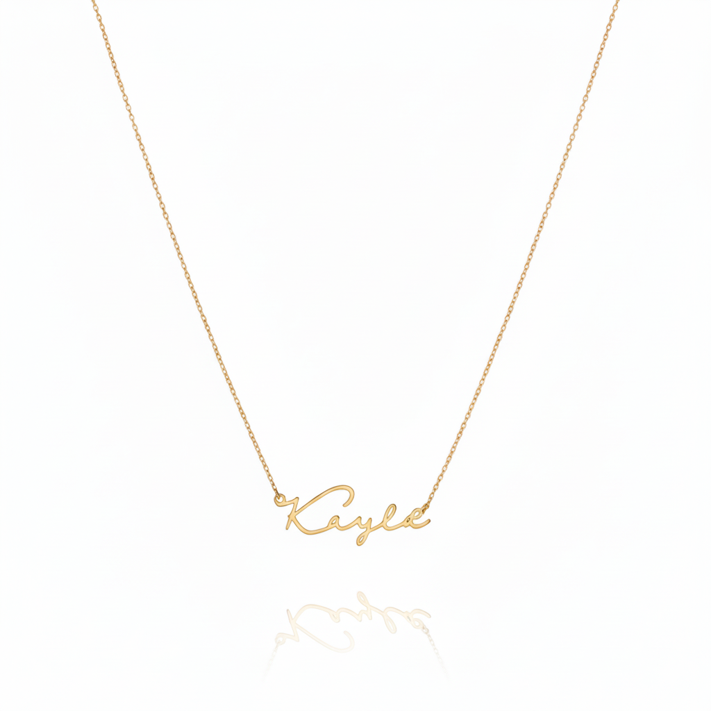 Personalized Gold Name Necklace - 8K, 10K, 14K Solid Gold Elegance