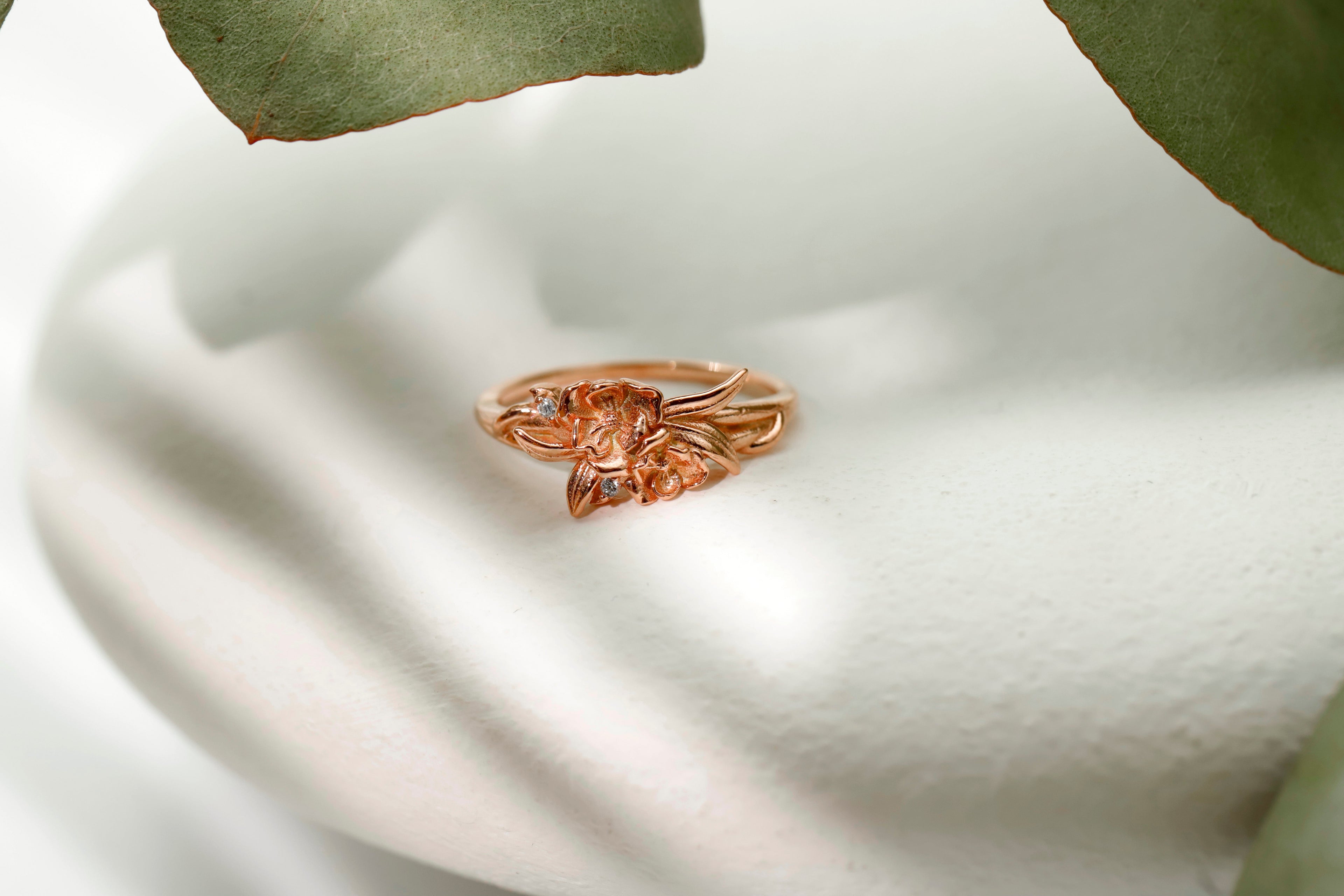 Eternal Bloom Birth Month Flower Ring with Sparkling CZ Diamond