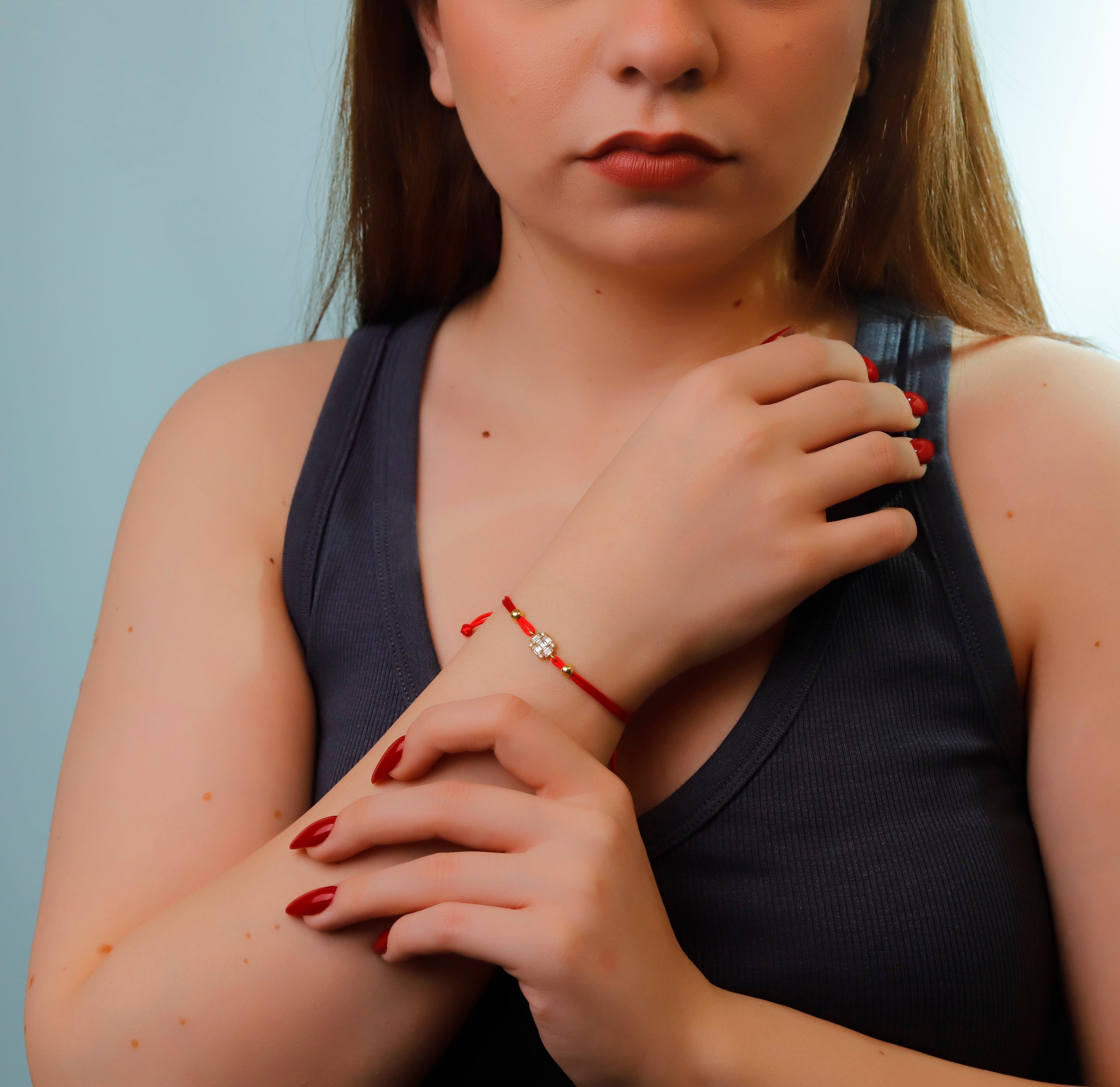Dainty Elegant Silver Baguette Bracelet in 925 Sterling Silver