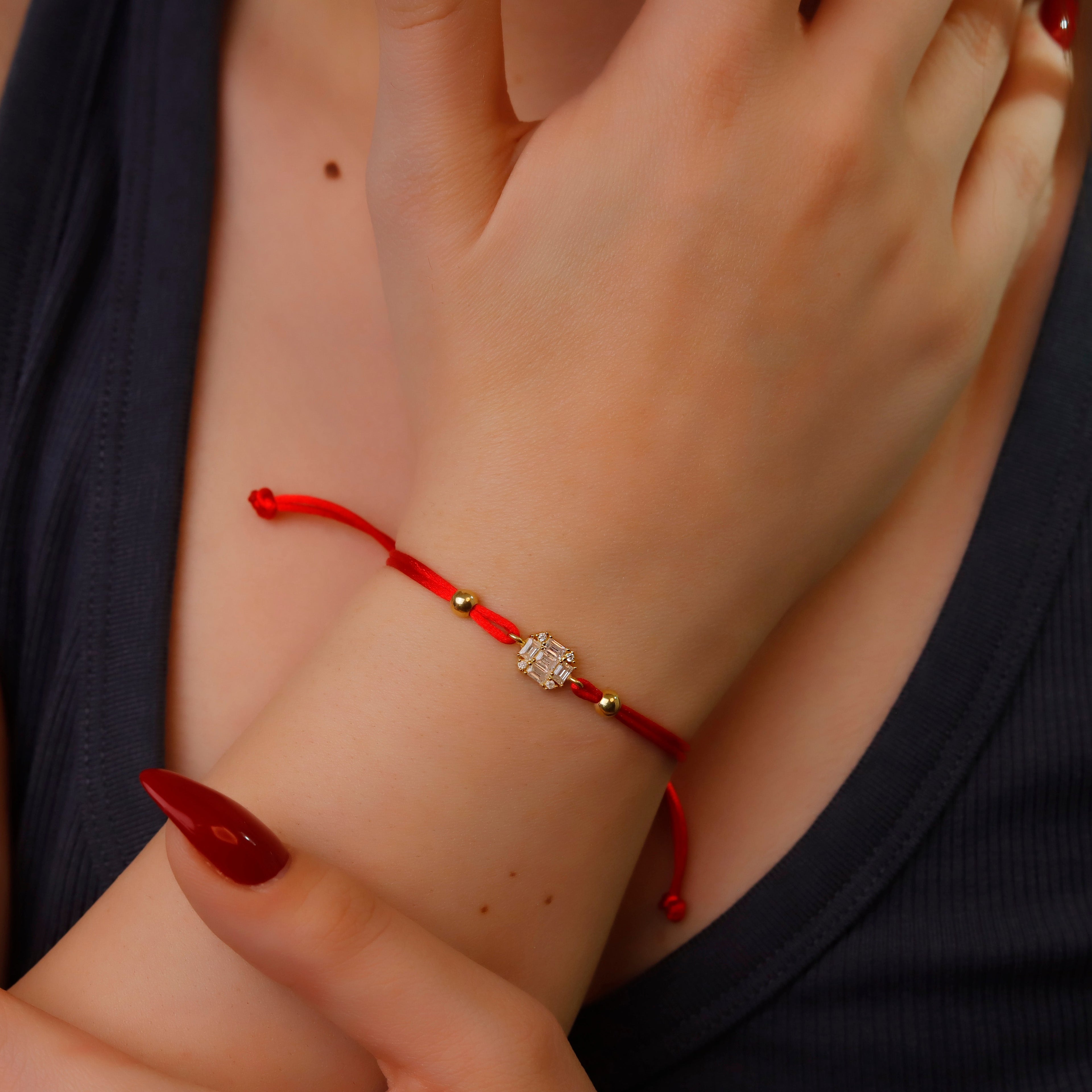 Dainty Elegant Silver Baguette Bracelet in 925 Sterling Silver