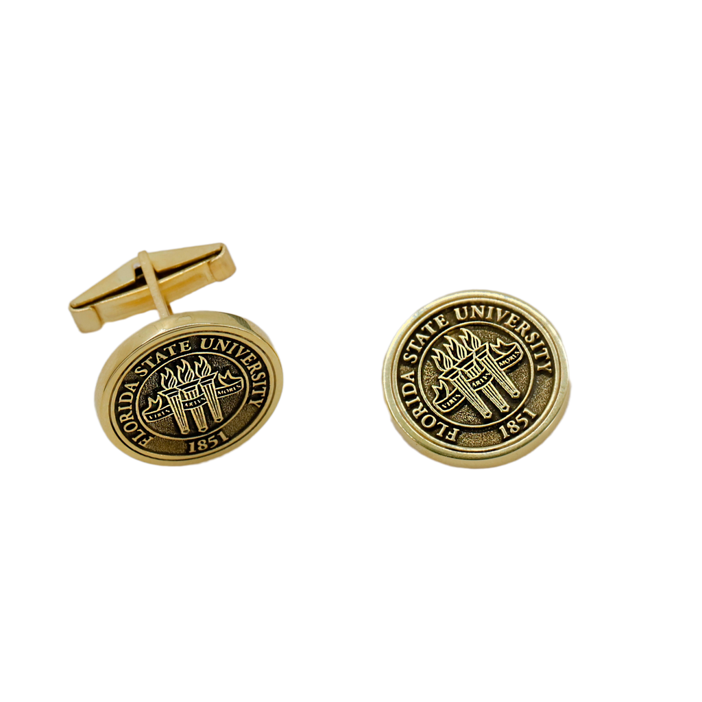 Personalized College Cufflinks in 925 Sterling Silver