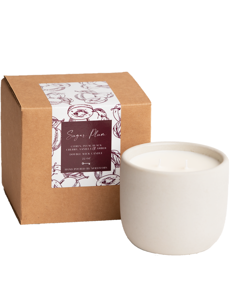 Sugar Plum Cement Candle