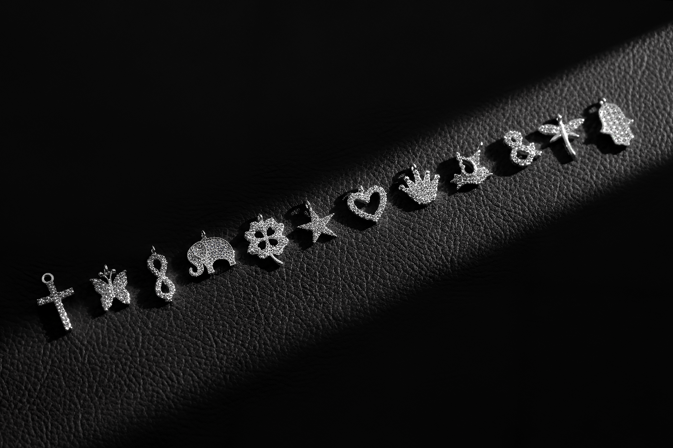 Pave Initial CZ Diamond Letter Necklace in Sterling Silver