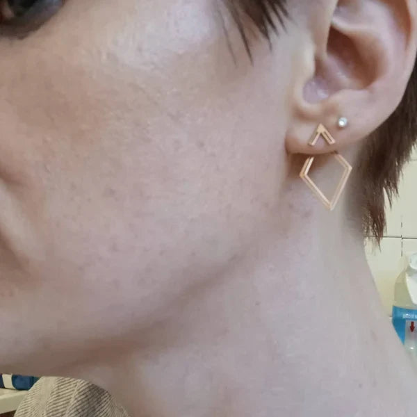Elysian Rhombus Ear Jacket Earrings | Dazzling Geometric Design for Effortless Elegance
