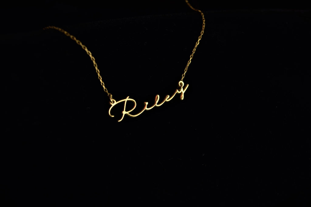 Dainty Signature Name Necklace | Custom Sterling Silver & Gold Jewelry for a Personal Touch