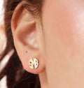 Dainty Monogram Earrings - Personalized Minimalist Jewelry with Custom Block Letters