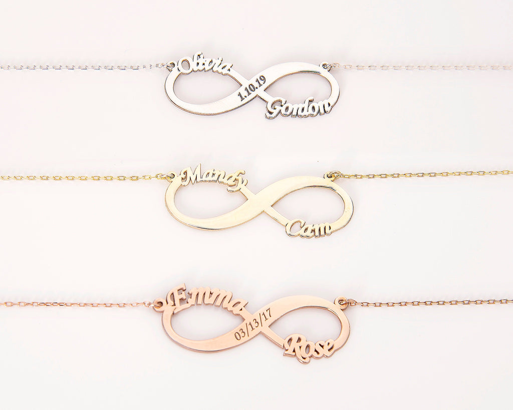 Eternal Charm Infinity Name Necklace | Custom Birthstone Jewelry for Women | Personalized Elegance