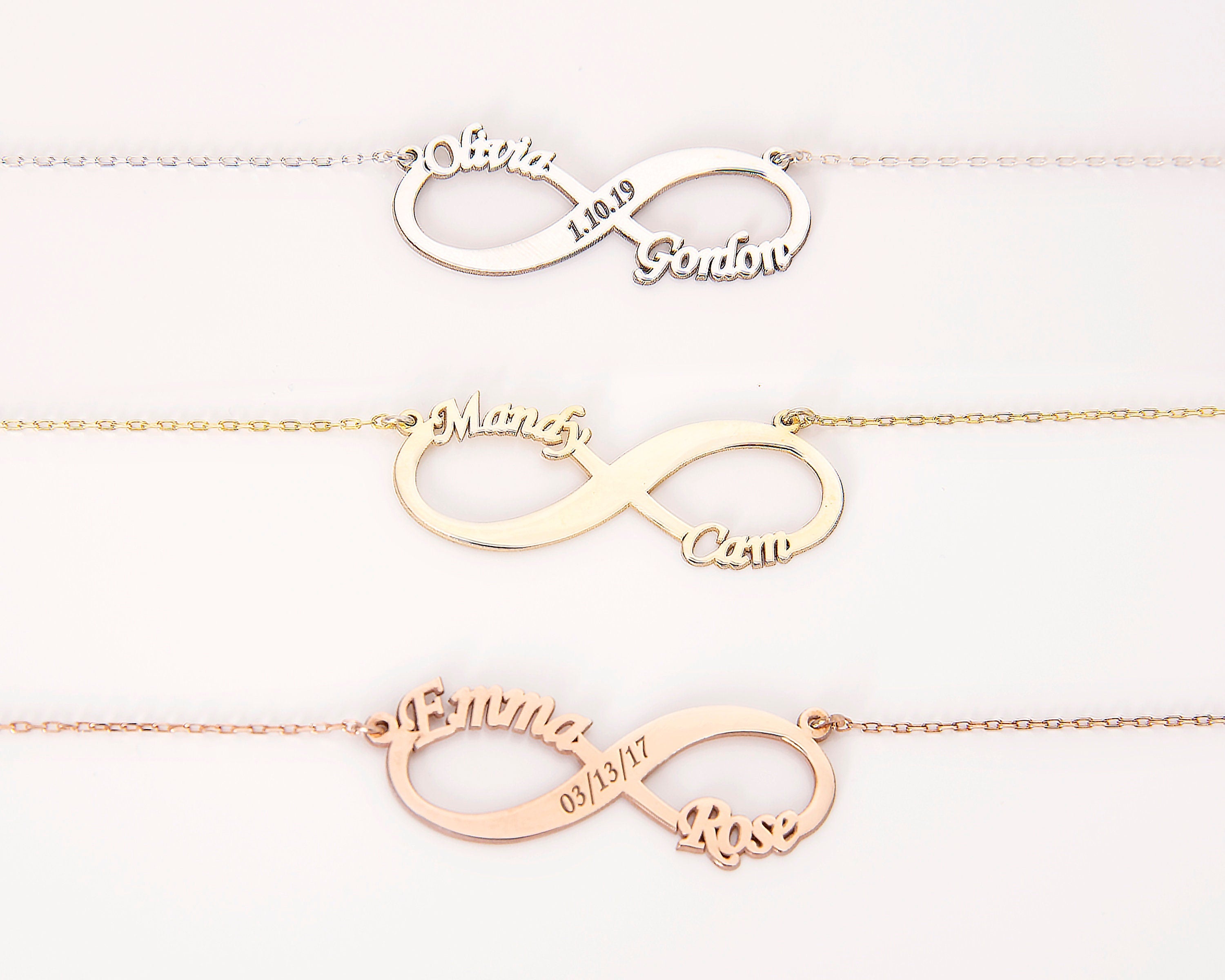 Eternal Charm Infinity Name Necklace | Custom Birthstone Jewelry for Women | Personalized Elegance
