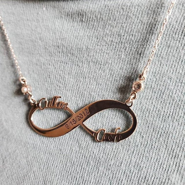 Eternal Charm Infinity Name Necklace | Custom Birthstone Jewelry for Women | Personalized Elegance
