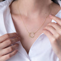 14K Gold Roman Numerals Necklace - Timeless Elegance in Yellow Gold