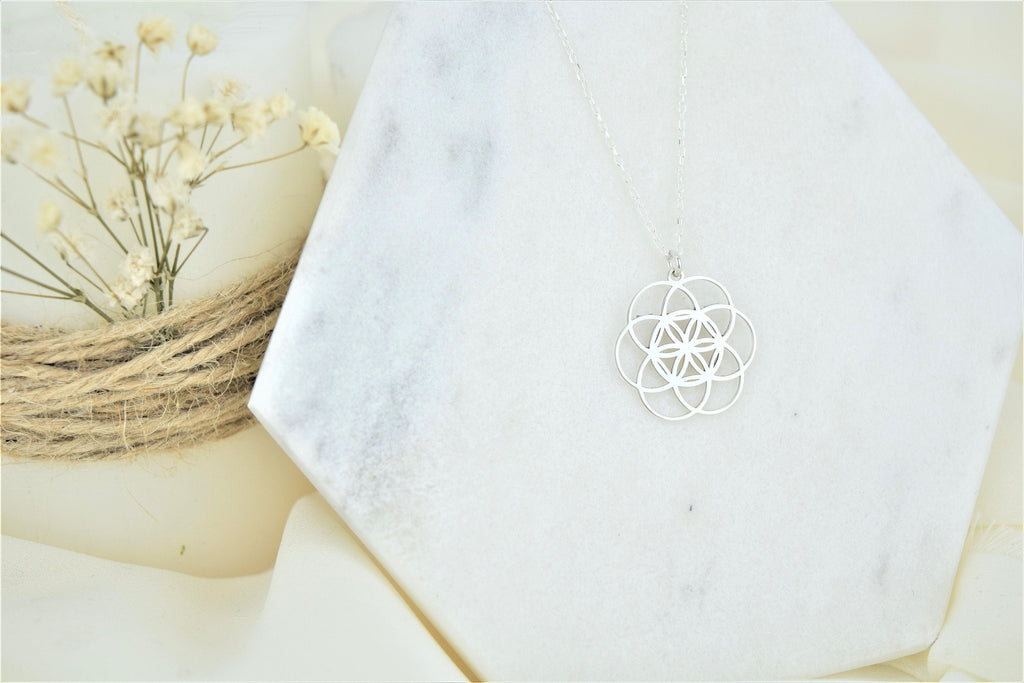 Seed of Life Pendant Necklace in 925 Sterling Silver
