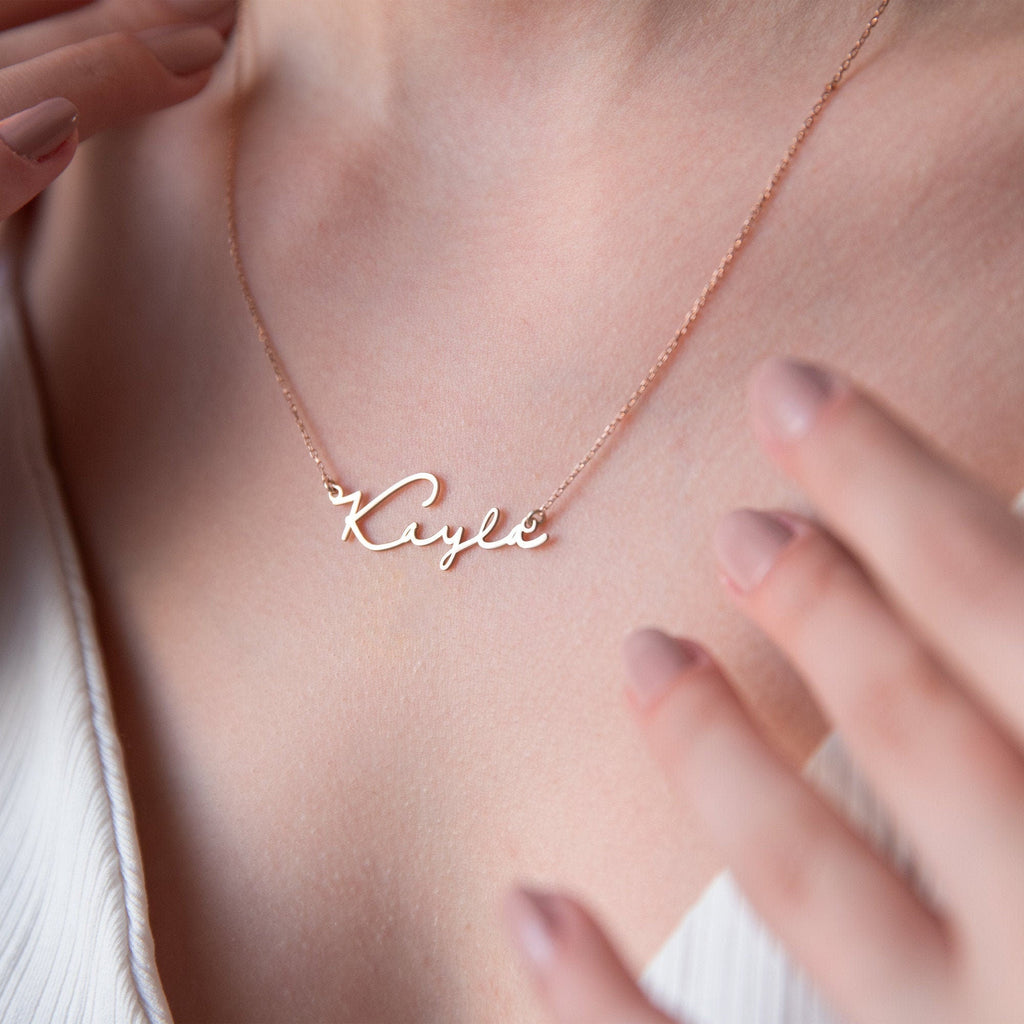 Personalized Gold Name Necklace - 8K, 10K, 14K Solid Gold Elegance