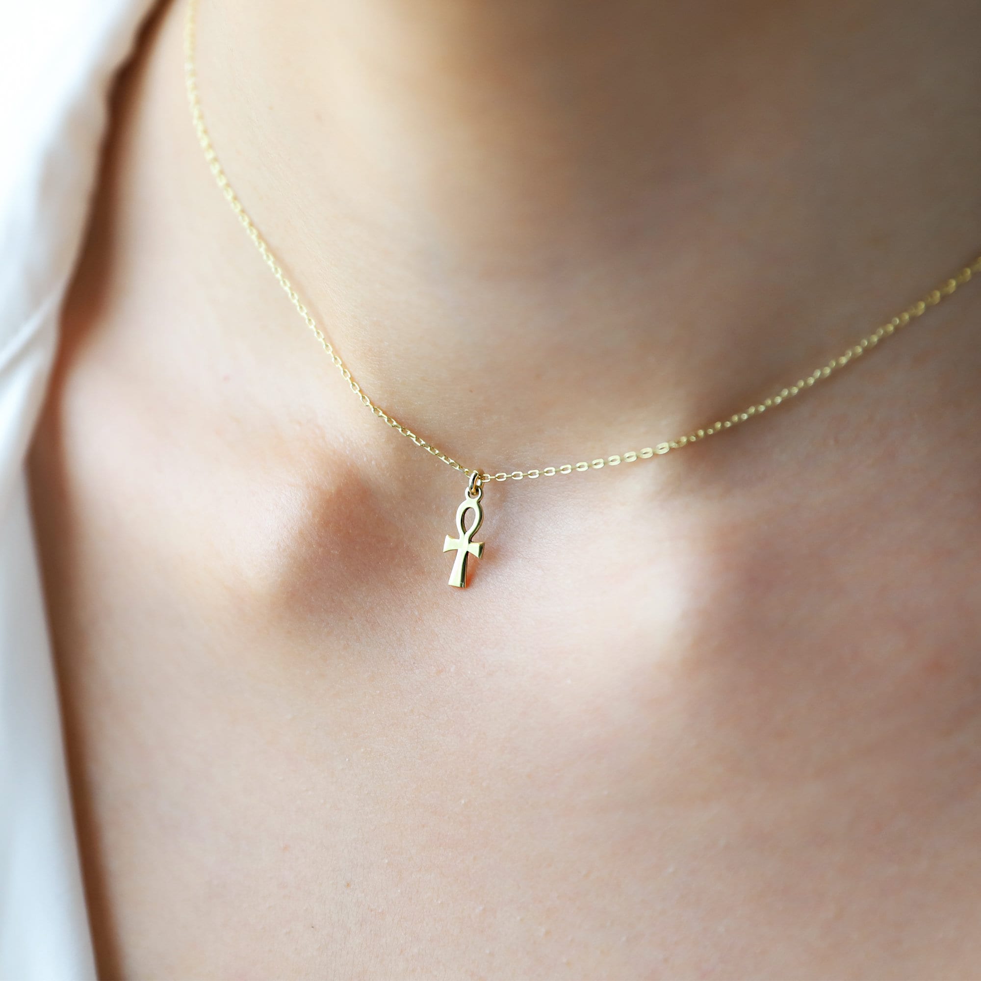 Elysian Jewelry Ankh Necklace - Sterling Silver Ancient Symbol Pendant - Embrace Life with Timeless Elegance