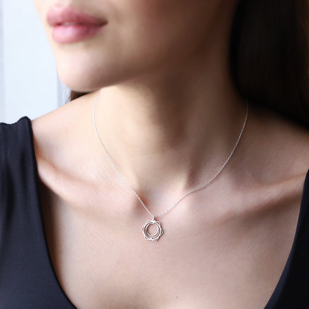 Sacral Chakra Necklace - Handmade Svadhisthana Yoga Symbol Jewelry for Spiritual Energy & Balance