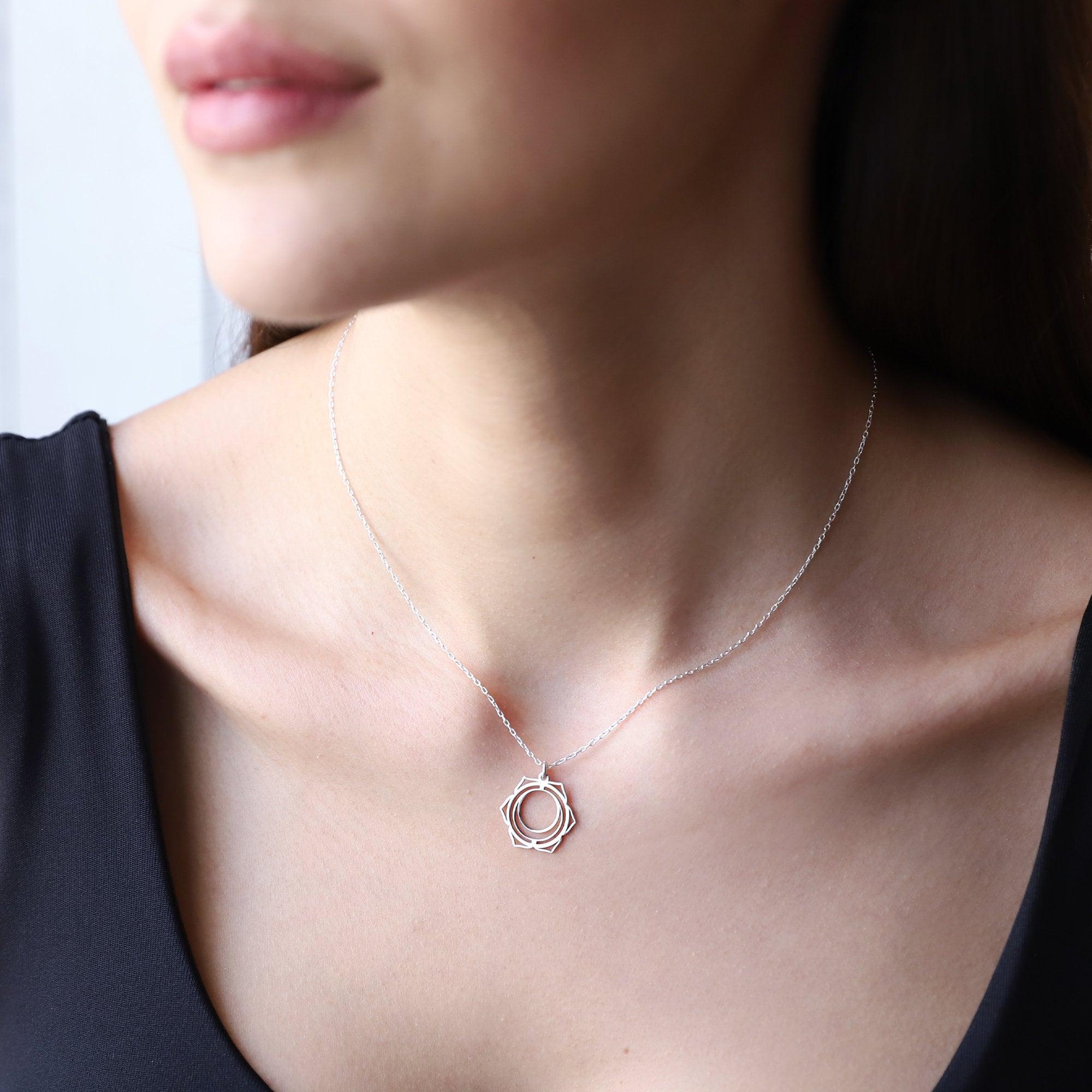 Sacral Chakra Necklace - Handmade Svadhisthana Yoga Symbol Jewelry for Spiritual Energy & Balance